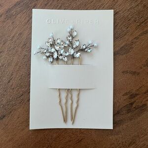 Crystal and Pearl Hair Pins